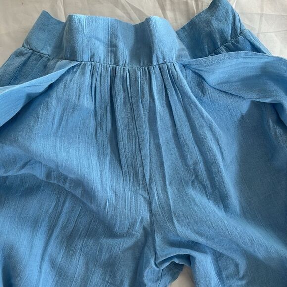 Copy / Becca Gauzy Smocked Waist Pants, Swim coverup, Coastline, Medium, NWT - Picture 8 of 10